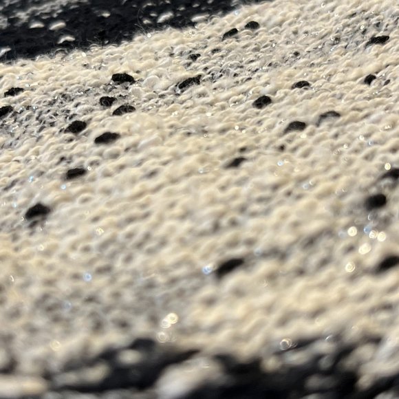 STYLE & CO Sweater Size XS Long Sleeves Sparkly Knit Gray Black White - Picture 13 of 14